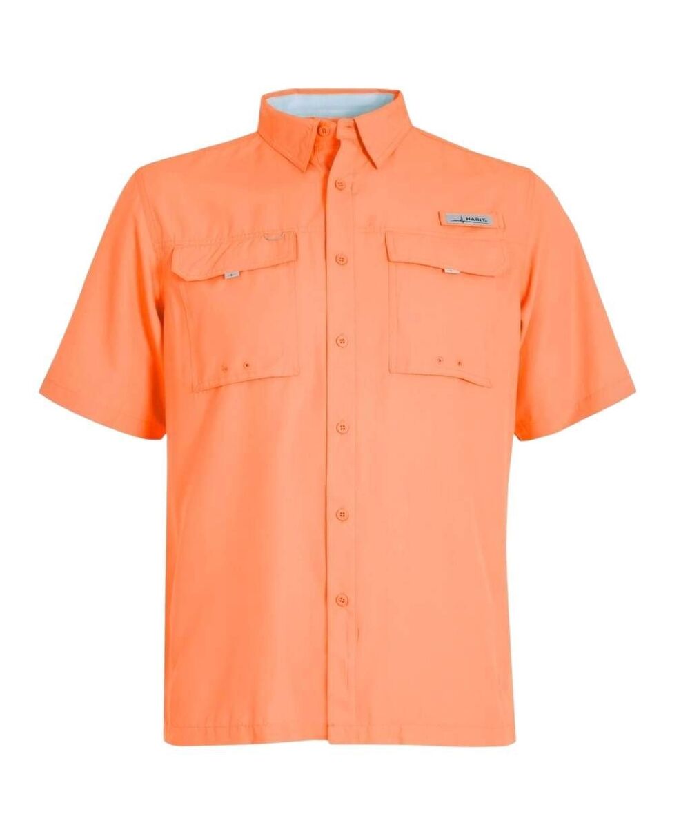 Habit Men's Flushing Bay Short Sleeve Fishing Shirt New sz S